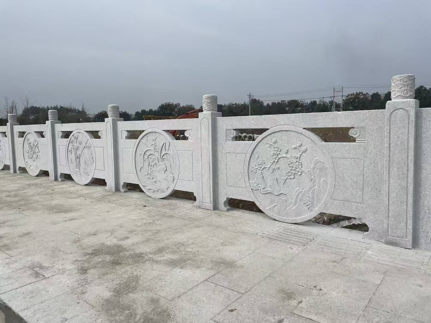 宣城芝麻白河道栏杆 石材栏杆