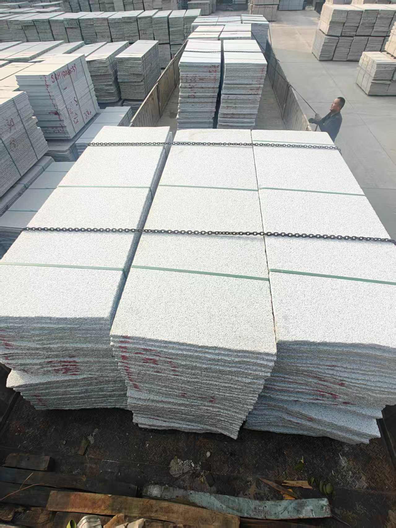 宣城芝麻白毛板，石材毛板